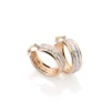 Brinco Rommanel banhado a ouro 18k formato argola larga com aplicação de rhodium
