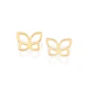 Brinco Rommanel borboleta banhado a ouro 18k