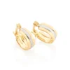 Argola Rommanel banhado a ouro 18k com aplicação de rhodium