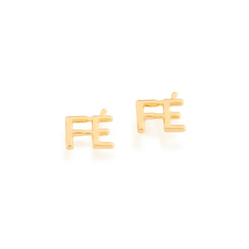 Brinco Fé Rommanel Banhado A Ouro 18k