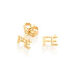 Brinco Fé Rommanel Banhado A Ouro 18k