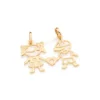 Pingente Menino e Menina Rommanel Banhado A Ouro 18k