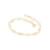 Pulseira Rommanel Banhada A Ouro 18k Com Flores