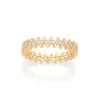 Anel Zig Zag Rommanel Banhado A Ouro 18k Com Zircônias