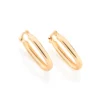 Brinco Argola Oval Lisa Rommanel Banhado A Ouro 18k