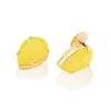 Brinco Gota Rommanel Banhado A Ouro 18k Cristal Fusion