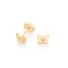 Brinco Infantil Brinco Infantil Borboleta Rommanel Banhado A Ouro 18k Com Zircônias