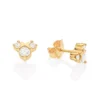 Brinco Minnie Rommanel Banhado A Ouro 18k Com Zircônias