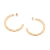 Brinco Rommanel Gio Antonelli Meia Argola Lisa Banhado A Ouro 18k