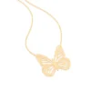 Gargantilha Borboleta Rommanel Banhada A Ouro 18k