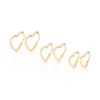 Kit 3 Brincos Argola Coração Rommanel Banhado A Ouro 18k