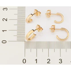 Kit Brinco Rommanel Ana Hickmann Meia Argolas Banhado A Ouro 18k