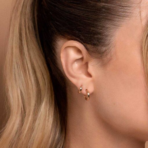 Kit Brinco Rommanel Ana Hickmann Meia Argolas Banhado A Ouro 18k