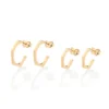 Kit Brinco Rommanel Gio Antonelli Meia Argola Angular Banhado A Ouro 18k