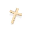 Pingente Cruz Lisa Rommanel Banhado Ouro 18k Com Zircônias