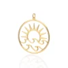 Pingente Rommanel Sol e Ondas Banhado A Ouro 18k