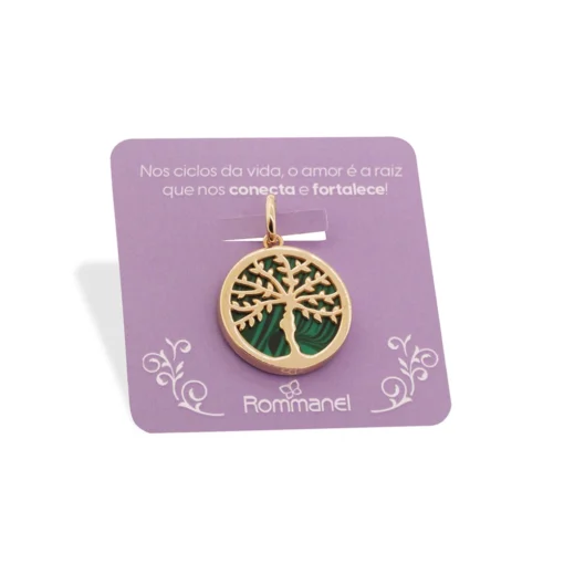 Pingente Rommanel Árvore da Vida Banhado A Ouro 18k 542940