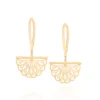 Brinco Rommanel Ana Hickmann Flor Estilizada Banhado A Ouro 18k 525663