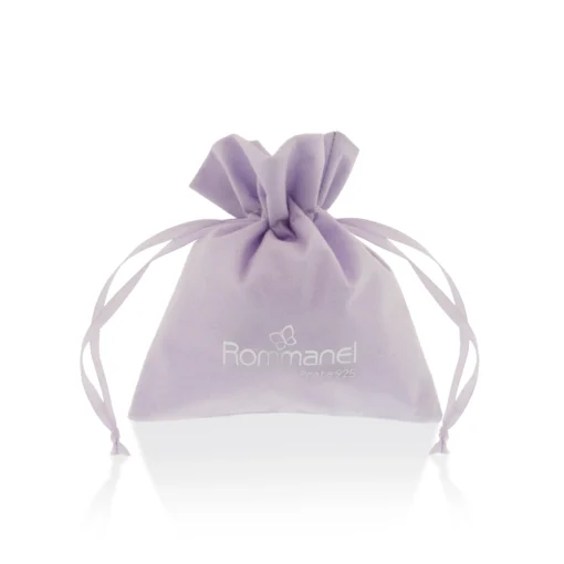 Brinco Rommanel Botão Flor de Prata Maciça 925 Com Zircônias 820265