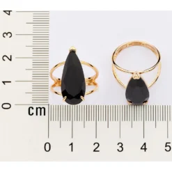 Maxi Anel Gota Rommanel Ana Hickmann Banhado A Ouro 18k Com Cristal 513499