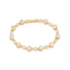 Pulseira Rommanel Corações Banhada A Ouro 18k Com Zircônias 552199