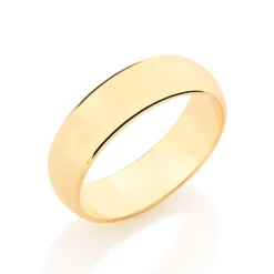 Aliança Lisa Rommanel 5mm Banhada A Ouro 18k 510892
