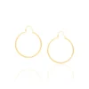 Brinco Rommanel Banhado A Ouro 18k Formato Argola Lisa 520281