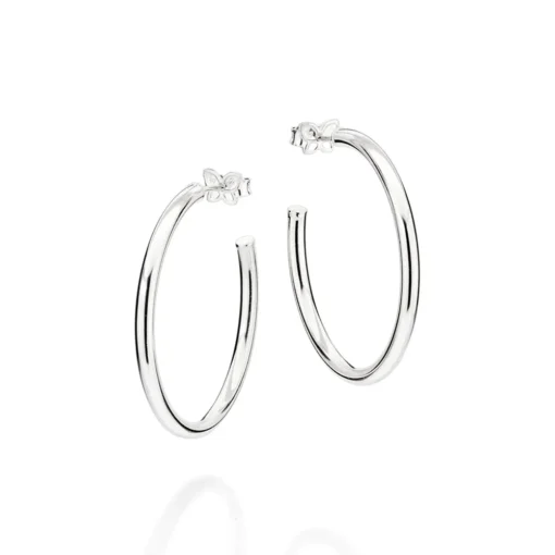 Brinco Rommanel Meia Argola de Prata 925 820140