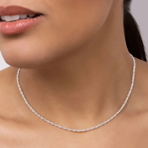 Gargantilha Rommanel Fio Baiano de Prata Maciça 925 42cm 830125