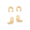 Kit Brincos Rommanel Bota e Ferradura Banhado a Ouro 18k 527501