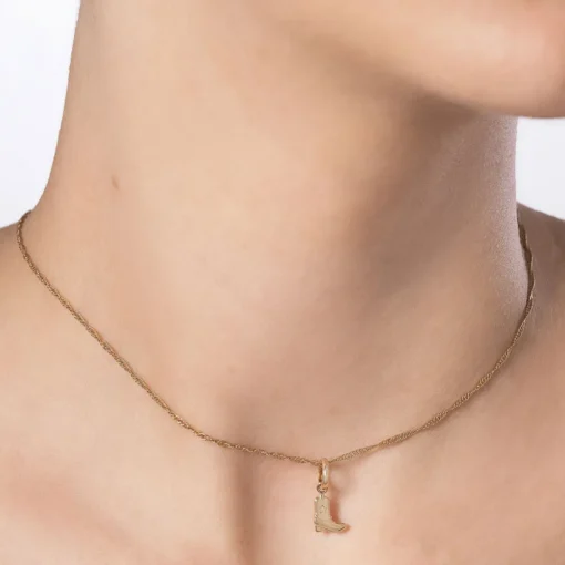 Pingente Rommanel Bota Banhado A Ouro 18k 542954