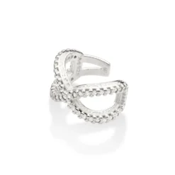 Brinco Rommanel Piercing de Pressão Infinito com Zircônias de Prata Maciça 925 820206