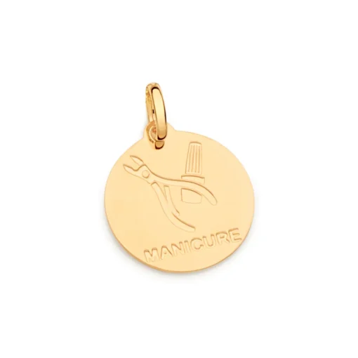 Medalha Rommanel Profissão Manicure Banhada A Ouro 18k 542330