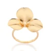 Anel Skinny Com Flor Abaulada Rommanel Ana Hickmann Banhado A Ouro 18k 513497