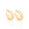 Brinco Argola Vazada Rommanel Banhado A Ouro 18k 523180