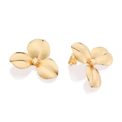 Brinco Flor Abaulada Rommanel Ana Hickmann Banhado A Ouro 18k 527361