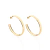 Brinco Meia Argola Rommanel Banhado A Ouro 18k 522901