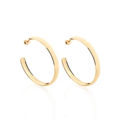 Brinco Meia Argola Rommanel Banhado A Ouro 18k 522901