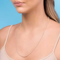 Cordão Com Pérolas Sintéticas Rommanel Ana Hickmann Banhado A Ouro 18k 532491