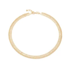 Gargantilha Choker Rommanel Banhada A Ouro 18k 531982