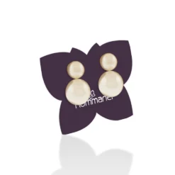 Kit Brincos Rommanel Banhado A Ouro 18k Com Pérolas Sintéticas 527245