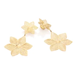 Maxi Brinco Flores Rommanel Ana Hickmann Banhado A Ouro 18k 527510