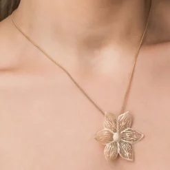 Maxi Pingente Flor Vazada Rommanel Ana Hickmann Banhado A Ouro 18k 542957
