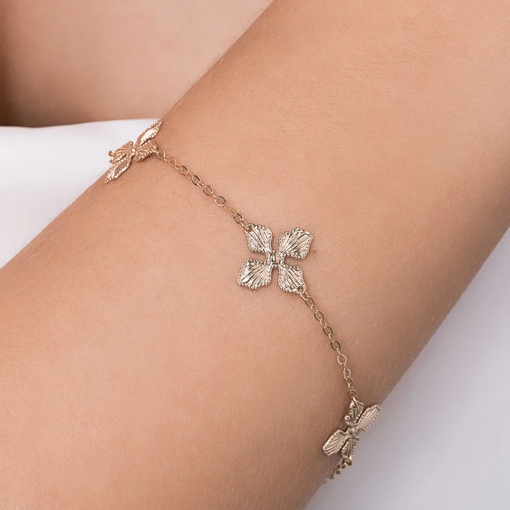 Pulseira Flores Rommanel Ana Hickmann Banhada A Ouro 18k 552208