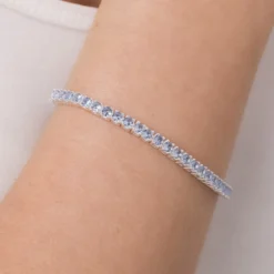 Pulseira Riviera Rommanel Aurora de Prata Maciça 925 Com Zircônias 850093