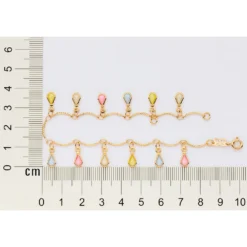 Pulseira São João Rommanel Banhada A Ouro 18k Com Cristais 552153
