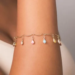 Pulseira São João Rommanel Banhada A Ouro 18k Com Cristais 552153