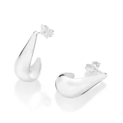 Brinco Argola Gota Rommanel de Prata 925 820234