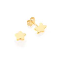 Brinco Estrela Rommanel Banhado A Ouro 18k 522927