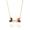 Colar Rommanel Mickey e Minnie Disney Banhado a Ouro 18k 532525